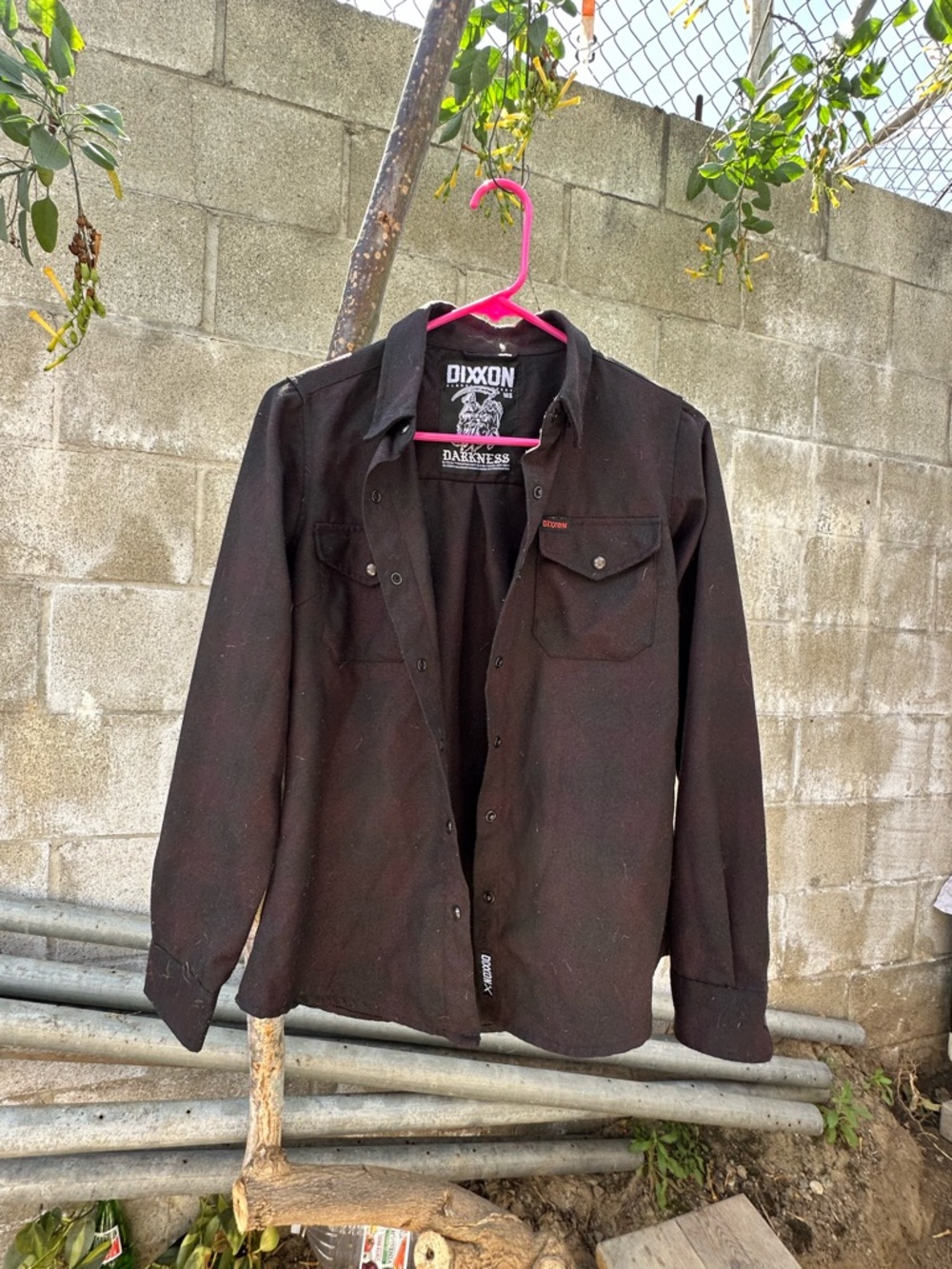 Dixxon Darkness Black AND RED WOMANS SMALL FLANNEL